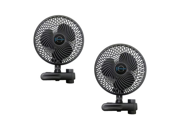 2 x Premium Oskiloiva klipsituuletin 10 nopeutta / EC-moottori