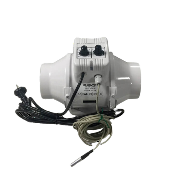 VENTS TTUN 100mm 187m&sup3;/h kanavapuhallin termostaatilla