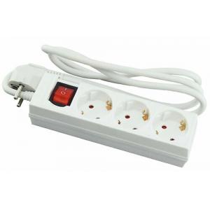 Jatkojohto 3-osainen + valokytkin maadoitettu 0,5m